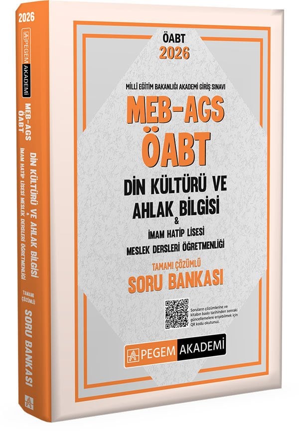 Pegem Akademi 2026 MEB-AGS ÖABT Din Kültürü ve Ahlak Bilgisi-İmam Hatip Lisesi Tam. Çöz. Soru Bankası