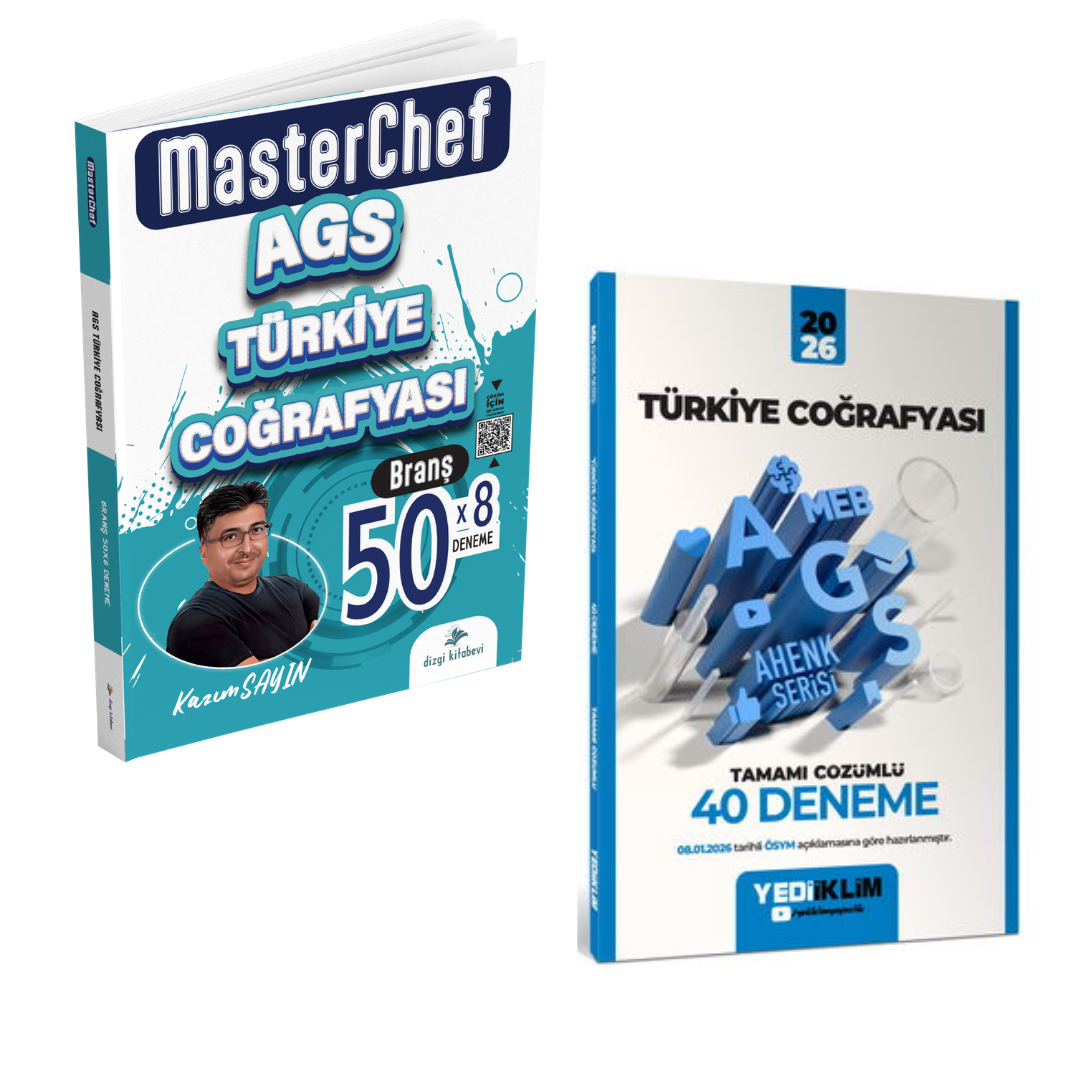 Dizgi Kitap 2026 MEB AGS Türkiye Coğrafyası 50 Branş Deneme & Meb-Ags Ahenk Türkiye Coğrafyası 40 Deneme Yediiklim Seti