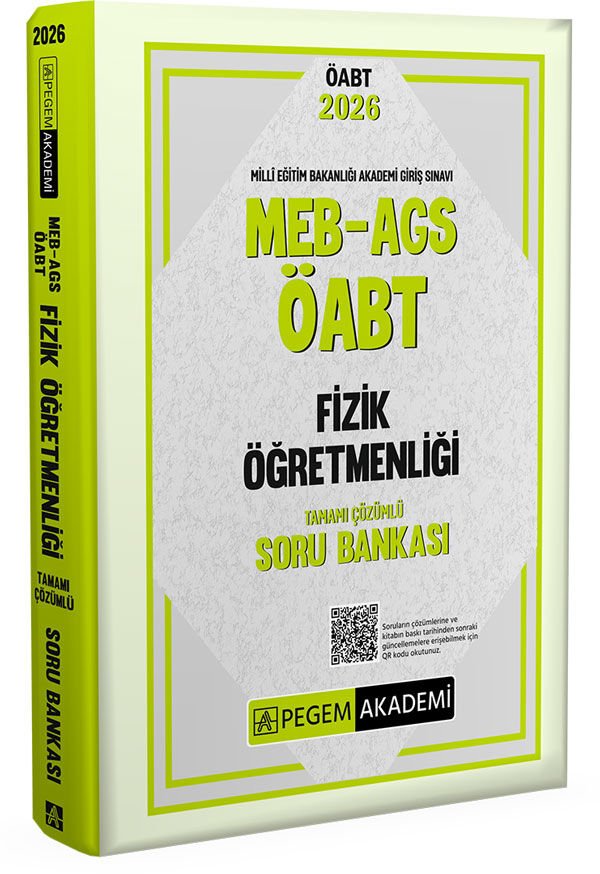 2026 MEB AGS ÖABT Fizik Öğretmenliği Tamamı Çözümlü Soru Bankası Pegem Akademi