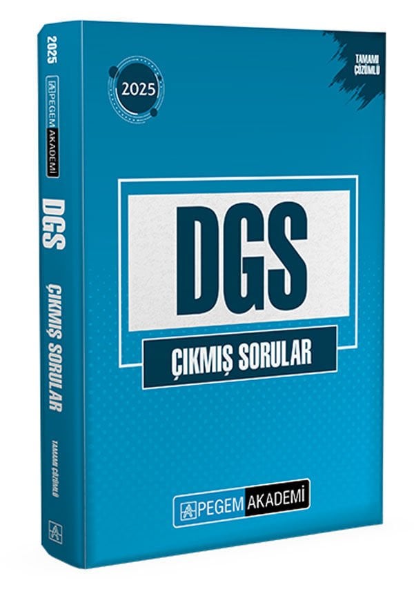 2025 DGS Çıkmış Sorular Tamamı Çözümlü Pegem Yayınları
