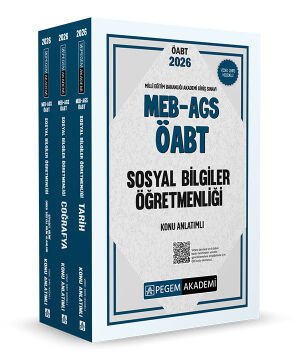 2026 MEB AGS ÖABT Sosyal Bilgiler Öğretmenliği Konu Anlatımlı (3 Kitap) Pegem Akademi