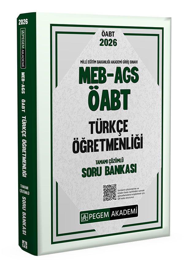 2026 MEB AGS ÖABT Türkçe Öğretmenliği Tamamı Çözümlü Soru Bankası Pegem Akademi