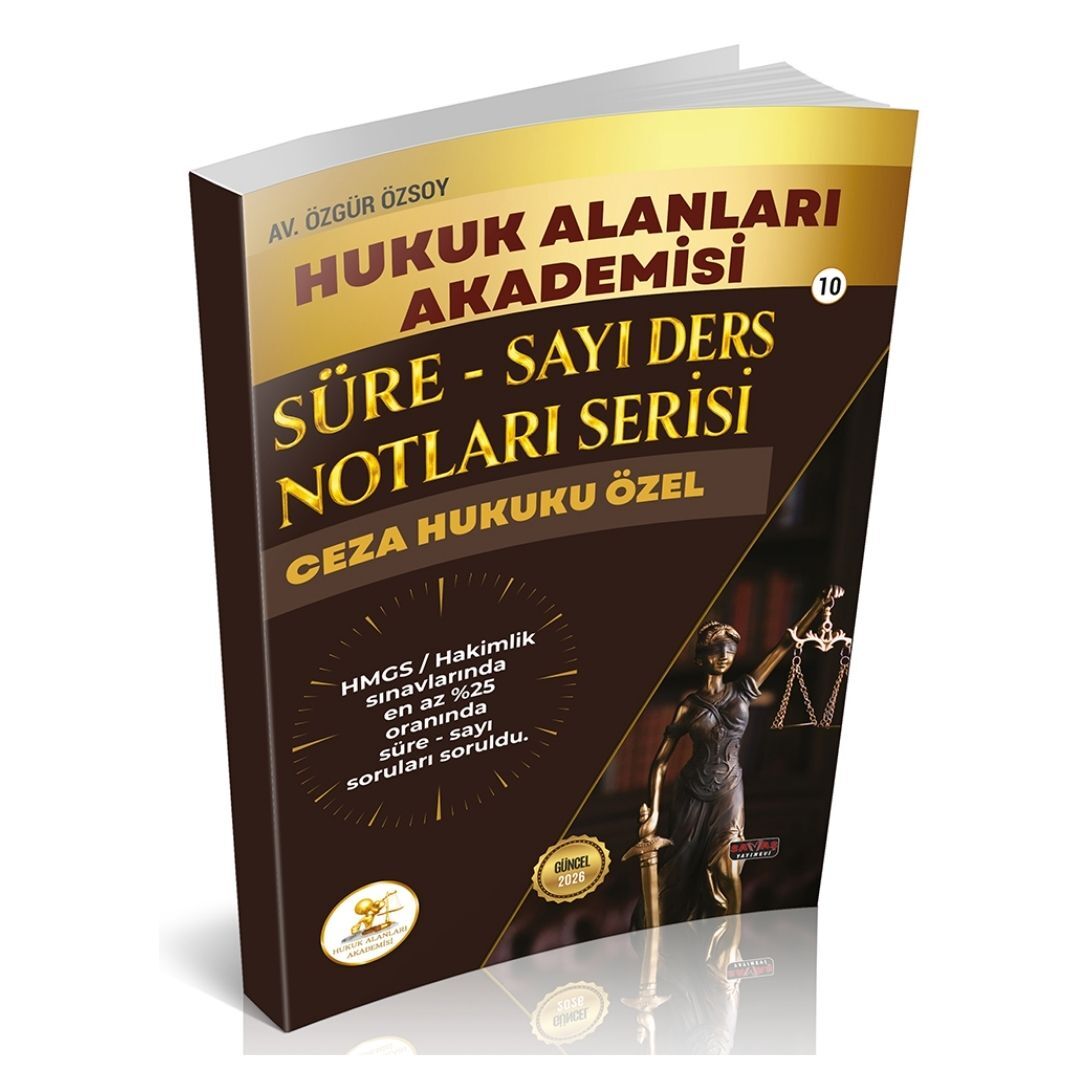 HUKAL HMGS/HAKİMLİK Süre-Sayı Ders Notları Serisi Ceza Hukuku Özel Hükümler Savaş Yayınları