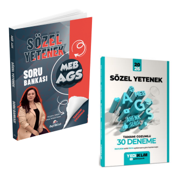 Dizgi Kitap 2026 MEB AGS Sözel Yetenek Soru Bankası & Meb-Ags Sözel Yetenek 30 Deneme Yediiklim Seti