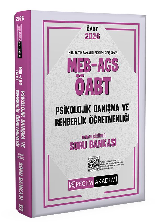 2026 MEB AGS ÖABT Psikolojik Danışma ve Rehberlik Tamamı Çözümlü Soru Bankası Pegem Yayınları