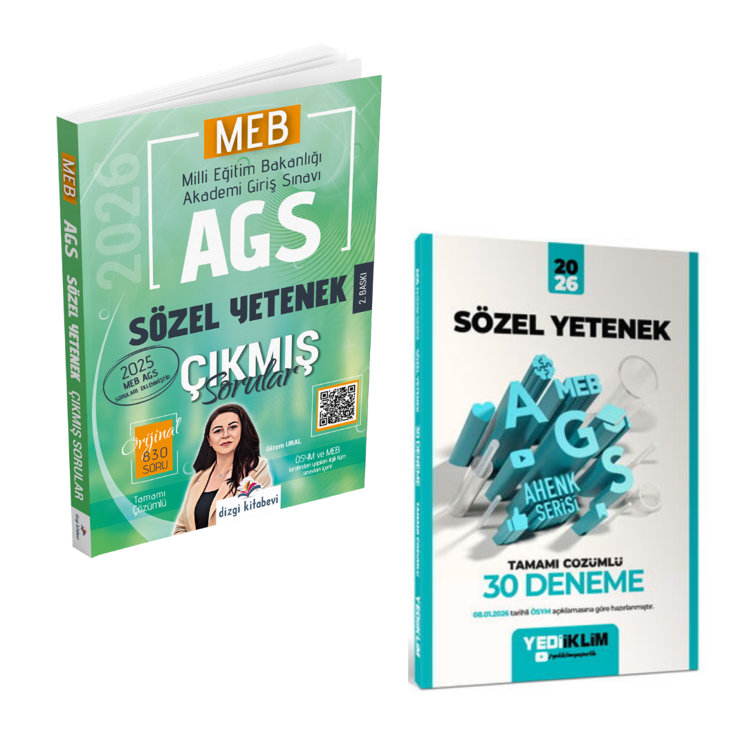 Dizgi Kitap 2026 MEB AGS Sözel Yetenek Çıkmış Sorular & Meb-Ags Ahenk Sözel Yetenek 30 Deneme Yediiklim Seti