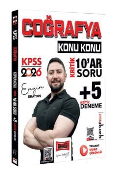 Yargı Yayınları 2026 KPSS Coğrafya Konu Konu Kritik 10ar Soru +5 Kritik Deneme Sınavı Engin Eraydın