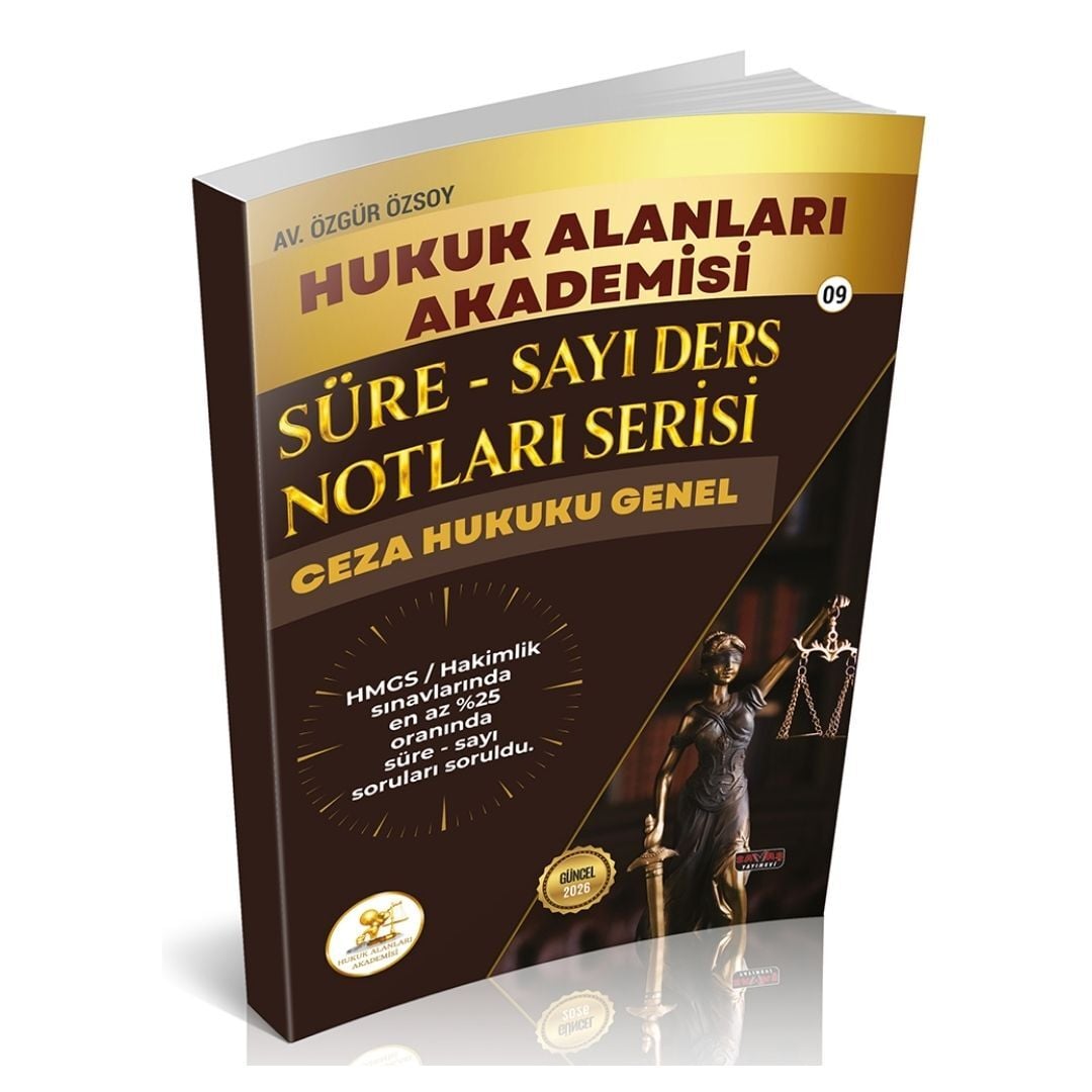 HUKAL HMGS/HAKİMLİK Süre-Sayı Ders Notları Serisi Ceza Hukuku Genel Hükümler Savaş Yayınları