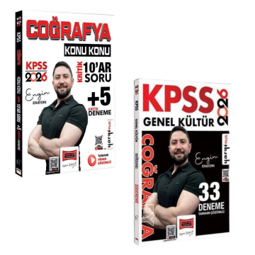 Yargı Yayınları 2026 KPSS Coğrafya Konu Konu Kritik 10ar Soru +5 Kritik Deneme Sınavı ve Tamamı Çözümlü 33 Deneme Seti Engin Eraydın
