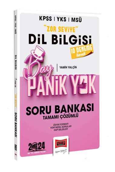 Yargı Yayınları 2024 KPSS YKS MSÜ Bay Panik Yok Dil Bilgisi Zor Seviye Tamamı Çözümlü Soru Bankası