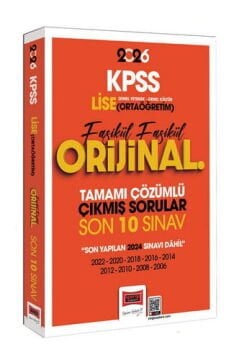 2026 KPSS Lise-Ortaöğretim GK-GY Fasikül Fasikül Orijinal Tamamı Çözümlü Çıkmış Son 10 Sınav Yargı Yayınları