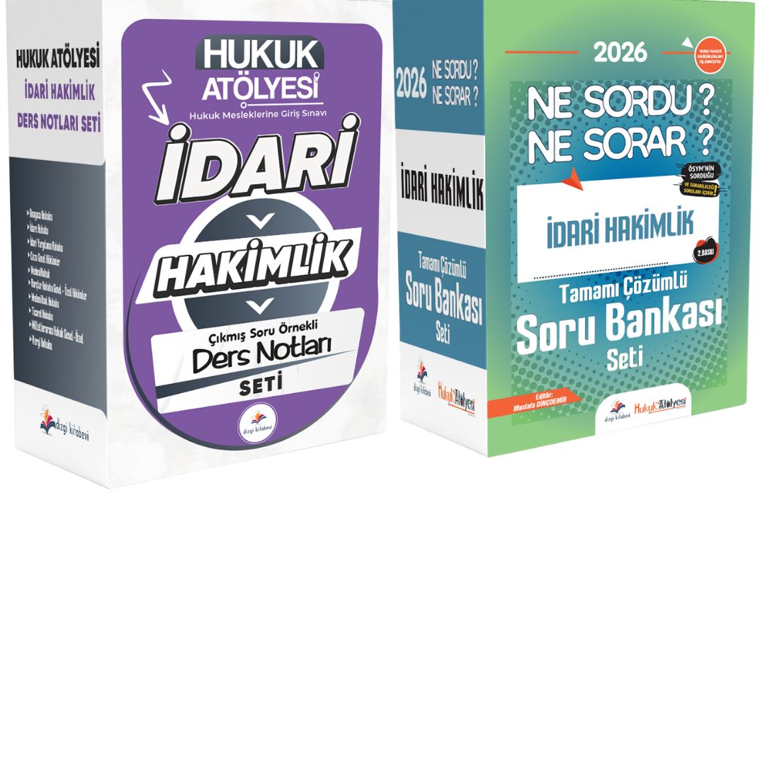 Dizgi Kitap 2026 Hukuk Atölyesi İdari Hakimlik Çıkmış Soru Örnekli Ders Notları Seti & Hukuk Atölyesi İdari Hakimlik Ne Sordu Ne Sorar Tamamı Çözümlü Soru Bankası Seti