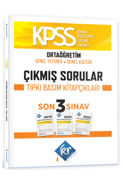 KR Akademi KPSS Ortaöğretim Genel Yetenek Genel Kültür Çıkmış Sorular Son 3 Sınav Tıpkı Basım Fasikülleri