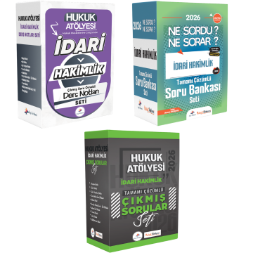 Dizgi Kitap 2026 Hukuk Atölyesi İdari Hakimlik Çıkmış Soru Örnekli Ders Notları Seti & Hukuk Atölyesi İdari Hakimlik Soru Bankası Seti & Hukuk Atölyesi İdari Hakimlik Çıkmış Sorular Seti