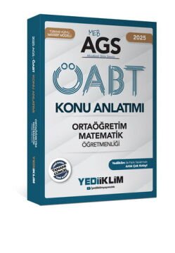 Yediiklim Yayınları 2025 MEB-AGS ÖABT Ortaöğretim Matematik Öğretmenliği Konu Anlatımı