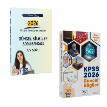 Dizgi Kitap 2026 KPSS ve Tüm Kurum Sınavları Güncel Bilgiler Soru Bankası ve CBA Yayınları Güncel Bilgiler Konu Anlatımı (30 Deneme İlaveli) Seti