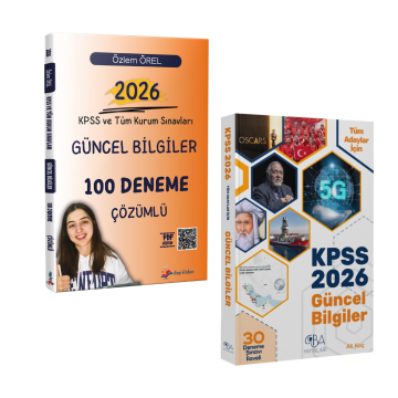 Dizgi Kitap 2026 KPSS ve Tüm Kurum Sınavları Güncel Bilgiler 100 Deneme ve CBA Yayınları Güncel Bilgiler Konu Anlatımı (30 Deneme İlaveli) Seti