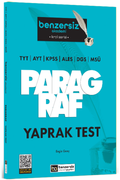 TYT AYT KPSS ALES DGS MSÜ Kral Serisi Benzersiz Paragraf Yaprak Test Benzersiz Akademi Yayınları