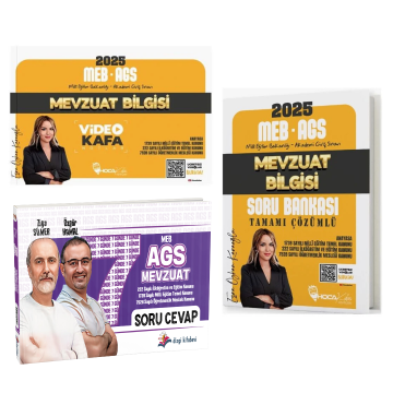 2025 Dizgi Kitap Meb Ags 7 Günde Mevzuat Soru Cevap ve Hoca Kafası Meb Ags Mevzuat Ders Notları, Soru Bankası Seti
