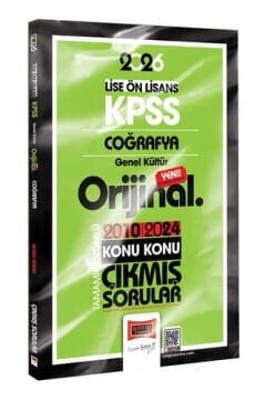 Yargı Yayınları 2026 KPSS Lise-Önlisans Coğrafya Orijinal 2010-2024 Konu Konu Çıkmış Sorular