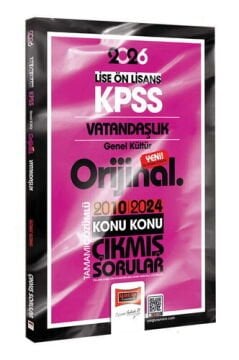 Yargı Yayınları 2026 KPSS Lise-Önlisans Vatandaşlık Orijinal 2010-2024 Konu Konu Çıkmış Sorular