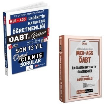 Dizgi Kitap 2026 Meb Ags ÖABT İlköğretim Matematik Son 13 Yıl Orijinal Çıkmış Sınav Soruları ve MEB AGS ÖABT İlköğretim Matematik Öğretmenliği Soru Bankası Pegem Yayınları Seti
