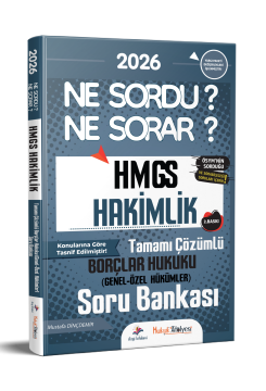 Dizgi Kitap 2026 Hukuk Atölyesi HMGS Hakimlik Ne Sordu Ne Sorar Borçlar Hukuku (Genel - Özel Hükümler) Tamamı Çözümlü Soru Bankası Mustafa Dinçdemir 2. Baskı