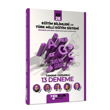 Yediiklim Yayınları 2026 MEB-AGS Ahenk Eğitim Bilimleri ve Türk Milli Eğitim Sistemi Tamamı Çözümlü 13 Deneme Sınavı  Can KÖNİ  Bülent TANIK  Ali BİROL Cennet Karataştan  Fatih Perk