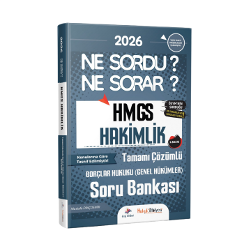 Dizgi Kitap 2026 Hukuk Atölyesi HMGS Hakimlik Ne Sordu Ne Sorar Borçlar Hukuku (Genel - Özel Hükümler) Tamamı Çözümlü Soru Bankası Mustafa Dinçdemir 2. Baskı