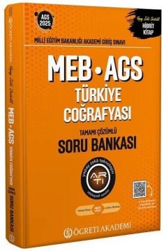 2025 MEB-AGS Soru Bankası Tamamı Çözümlü Türkiye Coğrafyası Öğreti Akademi