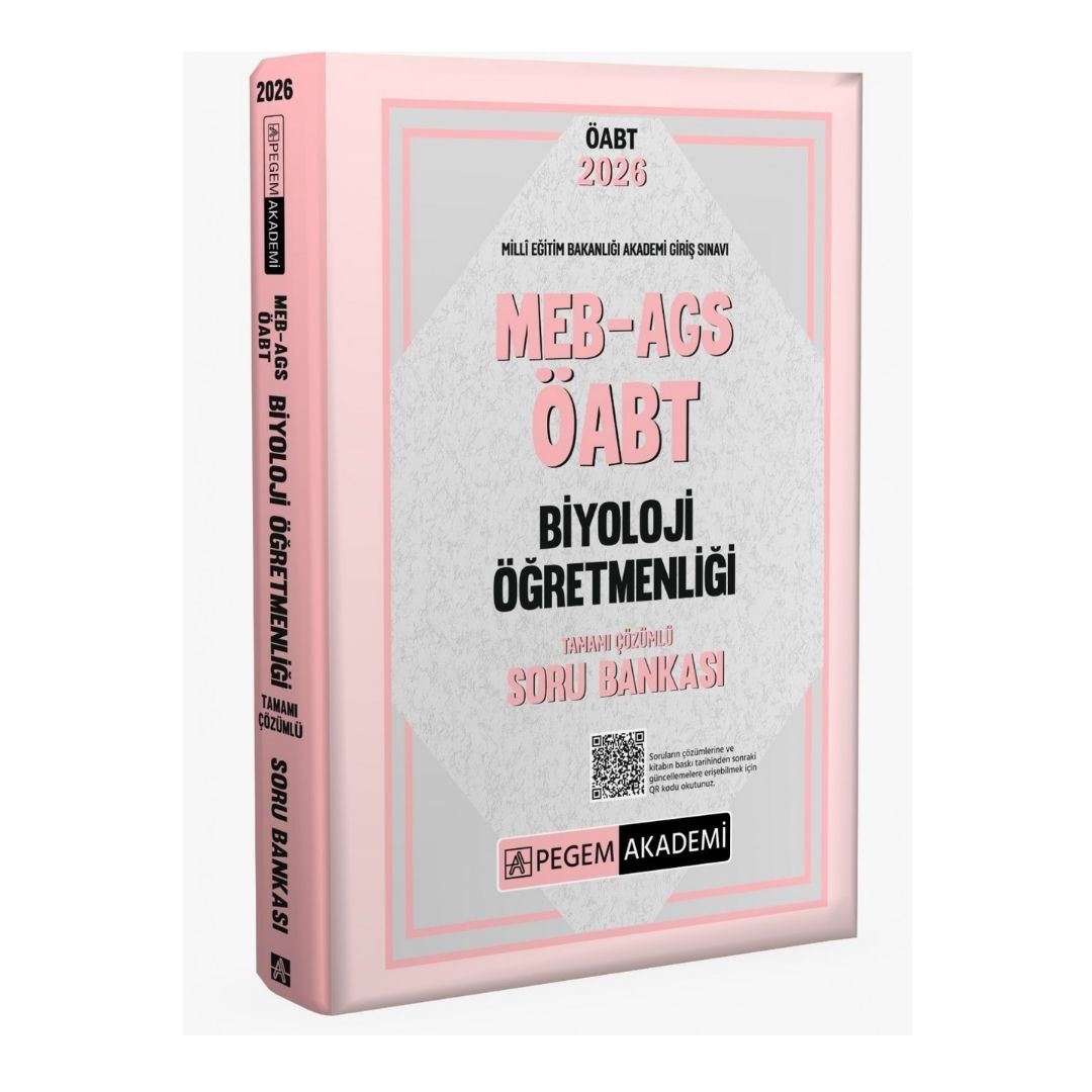 2026 MEB AGS ÖABT Biyoloji Öğretmenliği Tamamı Çözümlü Soru Bankası Pegem Yayınları
