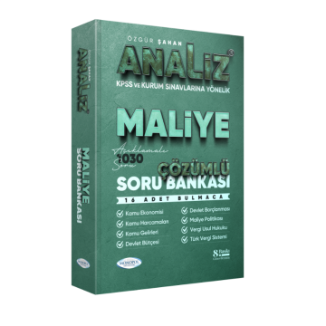 Monopol Yayınları KPSS A Grubu Analiz Maliye Soru Bankası Çözümlü Özgür Şahan