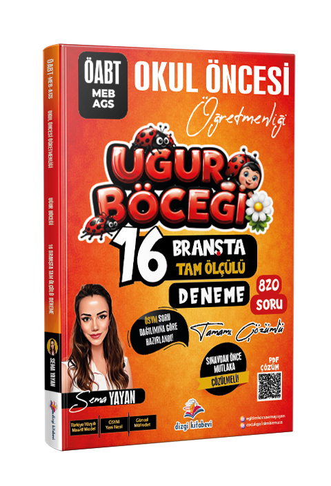 Dizgi Kitap 2026 MEB-AGS ÖABT Uğur Böceği Okul Öncesi Öğretmenliği Tamamı PDF Çözümlü 16 Branşta Tam Ölçülü Deneme - Sema Yayan