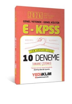 Yediiklim Yayınları 2026 EKPSS Genel Yetenek Genel Kültür Tüm Adaylar İçin Tamamı Çözümlü 10 Deneme
