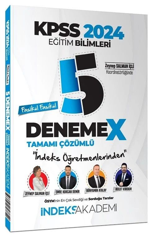 İndeks Akademi 2024 KPSS Eğitim Bilimleri 5 DenemeX Fasikül Çözümlü  İndeks Akademi Yayıncılık