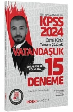 İndeks Akademi 2024 KPSS Vatandaşlık 15 Deneme Çözümlü - Emrah Vahap Özkaraca İndeks Akademi Yayıncılık