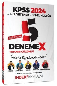 İndeks Akademi 2024 KPSS Genel Yetenek Genel Kültür 5 DenemeX Fasikül  Çözümlü İndeks Akademi Yayıncılık