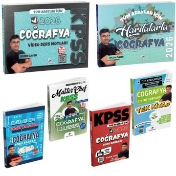 Dizgi Kitap 2026 Tüm Adaylar İçin Kpss Coğrafya Kazandıran 6'li Set Kazım Sayın