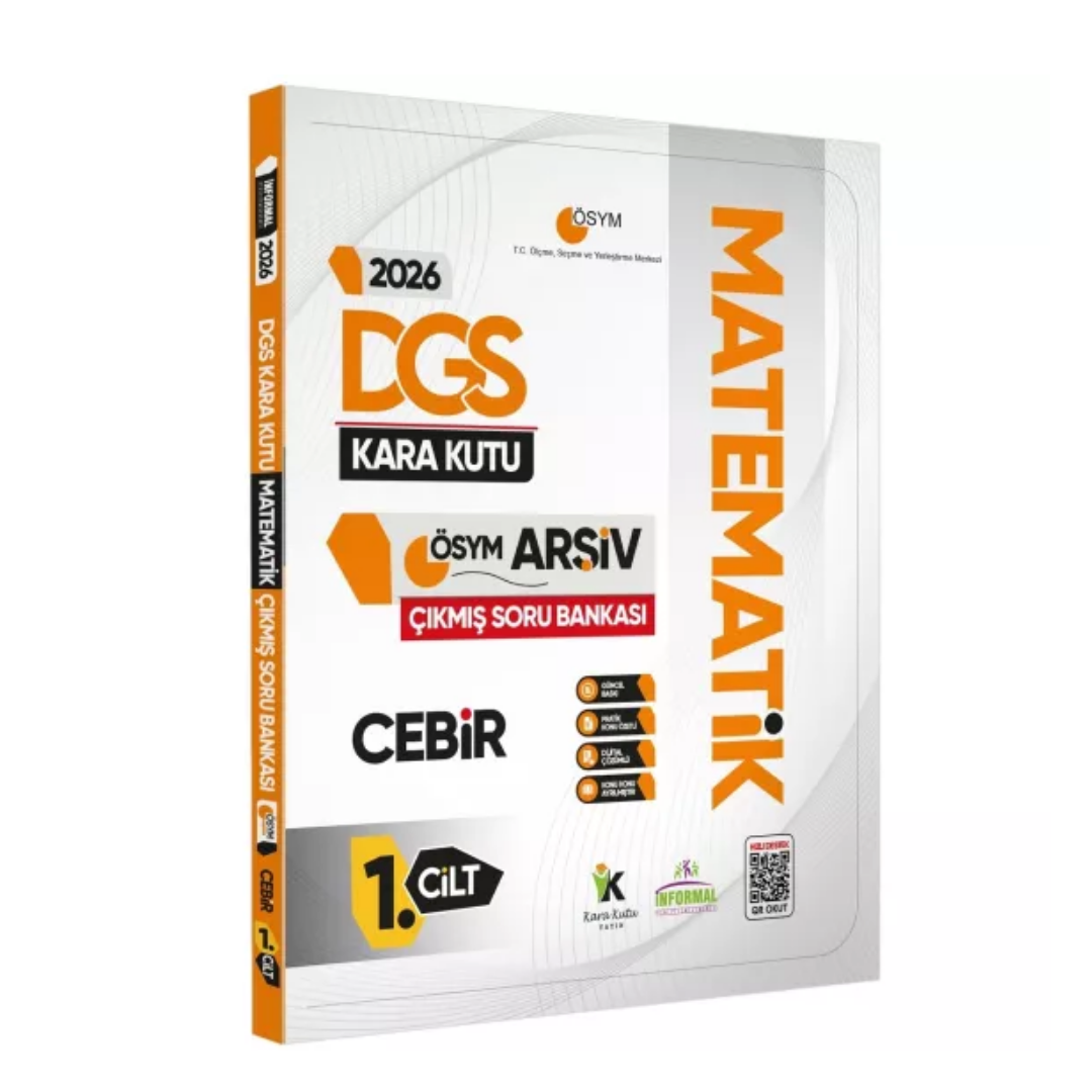 2026 DGS MATEMATİK Kara Kutusu 1.Cilt CEBİR ÖSYM Çıkmış Soru Bankası Konu Özetli Dijital Çözümlü İnformal Yayınları
