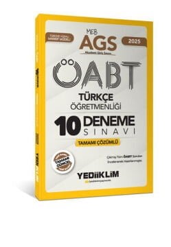 2025 MEB AGS ÖABT Türkçe Öğretmenliği Tamamı Çözümlü 10 Deneme Sınavı Yediiklim Yayınları