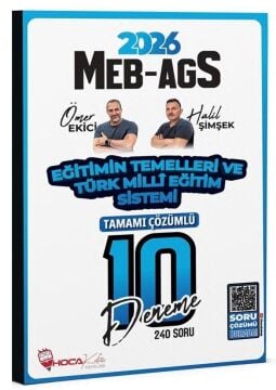2026 MEB-AGS Eğitimin Temelleri ve Türk Milli Eğitim Sistemi 10 Deneme Çözümlü - Ömer Ekici, Halil Şimşek Hoca Kafası Yayınları