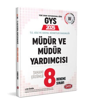 T.C. Aile Ve Sosyal Hizmetler Bakanlığı Gys Müdür Ve Müdür Yardımcısı Tamamı Çözümlü 8 Deneme Sınavı Data Yayınları