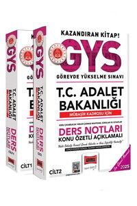 Yargı Yayınları 2025 T.C Adalet Bakanlığı Mübaşir Kadrosu İçin Ders Notları (2 Cilt)