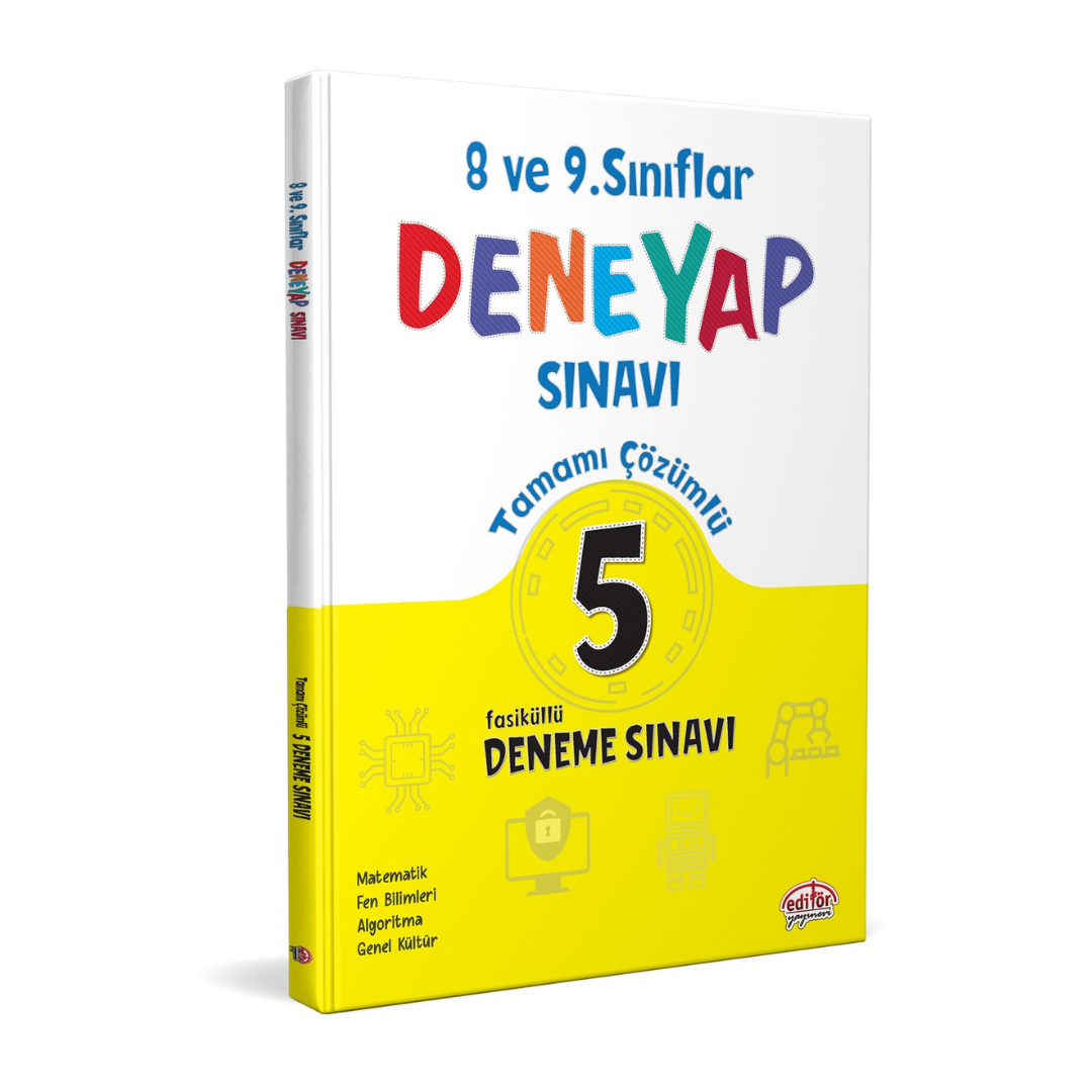 8-9. Sınıf Deneyap Tamamı Çözümlü 5 Deneme Sınavı Editör Yayınları