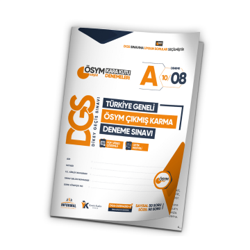 2026 DGS ÖSYM Arşivi Karma Kara Kutu Çıkmış Soru Türkiye Geneli D. Çözümlü Deneme 10/8.Kitapçık İnformal Yayınları
