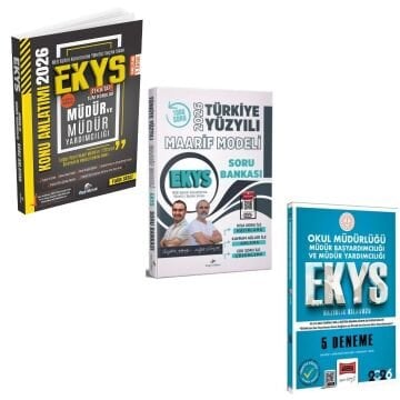 Dizgi Kitap 2026 MEB EKYS Müdür ve Müdür Yardımcılığı Konu Anlatımı & MEB EKYS Türkiye Yüzyılı Maarif Modeli Soru Bankası ve Ekys 5 Deneme Yargı Yayınları Seti