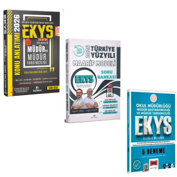 Dizgi Kitap 2026 MEB EKYS Müdür ve Müdür Yardımcılığı Konu Anlatımı & MEB EKYS Türkiye Yüzyılı Maarif Modeli Soru Bankası ve Ekys 5 Deneme Yargı Yayınları Seti