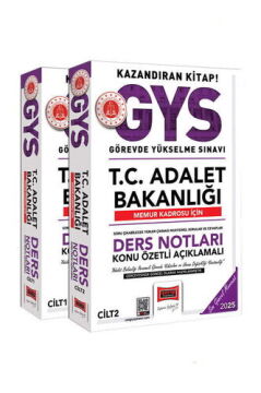 2025 T.C Adalet Bakanlığı Memur Kadrosu İçin Ders Notları (2 Cilt) Yargı Yayınları