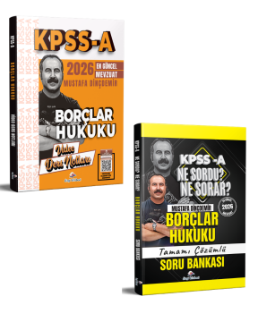 Dizgi Kitap 2026 KPSS A Borçlar Hukuku Video Ders Notları ve Borçlar Hukuku Ne Sordu Ne Sorar Tamamı Çözümlü Soru Bankası Seti - Mustafa Dinçdemir