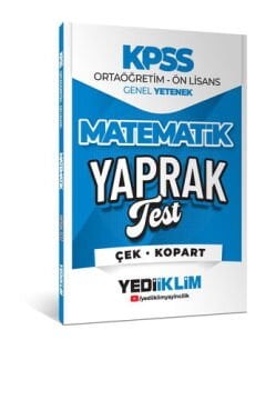 Yediiklim Yayınları 2026 KPSS Ortaöğretim Ön Lisans Matematik Çek Kopart Yaprak Test